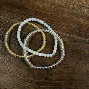 Citrine quartz bracelet trio